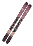 Top view of Nordica Enforcer 94 men’s all-mountain skis in black and yellow design, showcasing wood core construction with carbon and metal laminates for powerful yet smooth handling on varied snow conditions