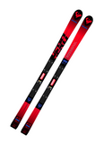Rossignol Hero Athlete GS 2023 skis with bold red and black topsheet design featuring Rossignol rooster logo, engineered for elite junior giant slalom racers demanding precision, edge grip, and race-winning power