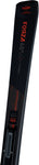 Angled close-up of the Rossignol Forza 60 V-Ti ski tips showing reinforced metal edges and textured design. Built for advanced skiers who demand stability and power on icy or hard-packed runs