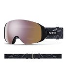 Smith 4D MAG S Hadley Hammer Signature Goggles with ChromaPop Rose Gold lens: elegant black frame with mountain-topographic strap detailing. Built for women’s fit and high-end clarity, ideal for sunny alpine conditions and stylish resort skiing