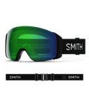 Smith 4D MAG Black Snow Goggles with ChromaPop Green Mirror lens :sleek black frame with vivid green reflective lens for high-contrast clarity. Premium 4D MAG technology delivers unmatched field of view and quick lens swaps for elite skiers and snowboarders