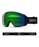 Smith 4D MAG Black Snow Goggles with ChromaPop Green Mirror lens :sleek black frame with vivid green reflective lens for high-contrast clarity. Premium 4D MAG technology delivers unmatched field of view and quick lens swaps for elite skiers and snowboarders
