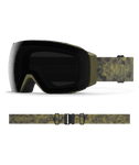 Smith I/O MAG Camo Snow Goggles featuring ChromaPop Sun Black lens: rugged camo strap and durable design built for backcountry and all-day visibility. Perfect for bright light conditions and high-contrast terrain
