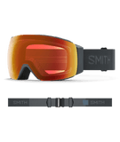 Smith I/O MAG Slate Snow Goggles with ChromaPop Red Mirror lens: dark gray frame with a modern matte finish for clean, understated performance. Advanced lens tech enhances contrast and depth perception in variable light conditions