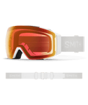 Smith I/O MAG White Vapor Snow Goggles with ChromaPop Red Mirror lens: sleek white frame and strap for a clean, modern alpine look. Advanced MAG lens system delivers quick lens changes and superior clarity for all-mountain performance