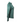 Side view of women’s emerald green athletic quarter zip with fitted silhouette and mountain logo on sleeve, ideal for cool-weather runs, hikes, or athleisure wear