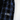 Detailed close-up of blue and black plaid flannel pants showing Wachusett Mountain embroidered logo on soft brushed fabric