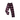 Full view of pink, black, and white plaid Wachusett Mountain flannel lounge pants with relaxed fit and logo embroidery